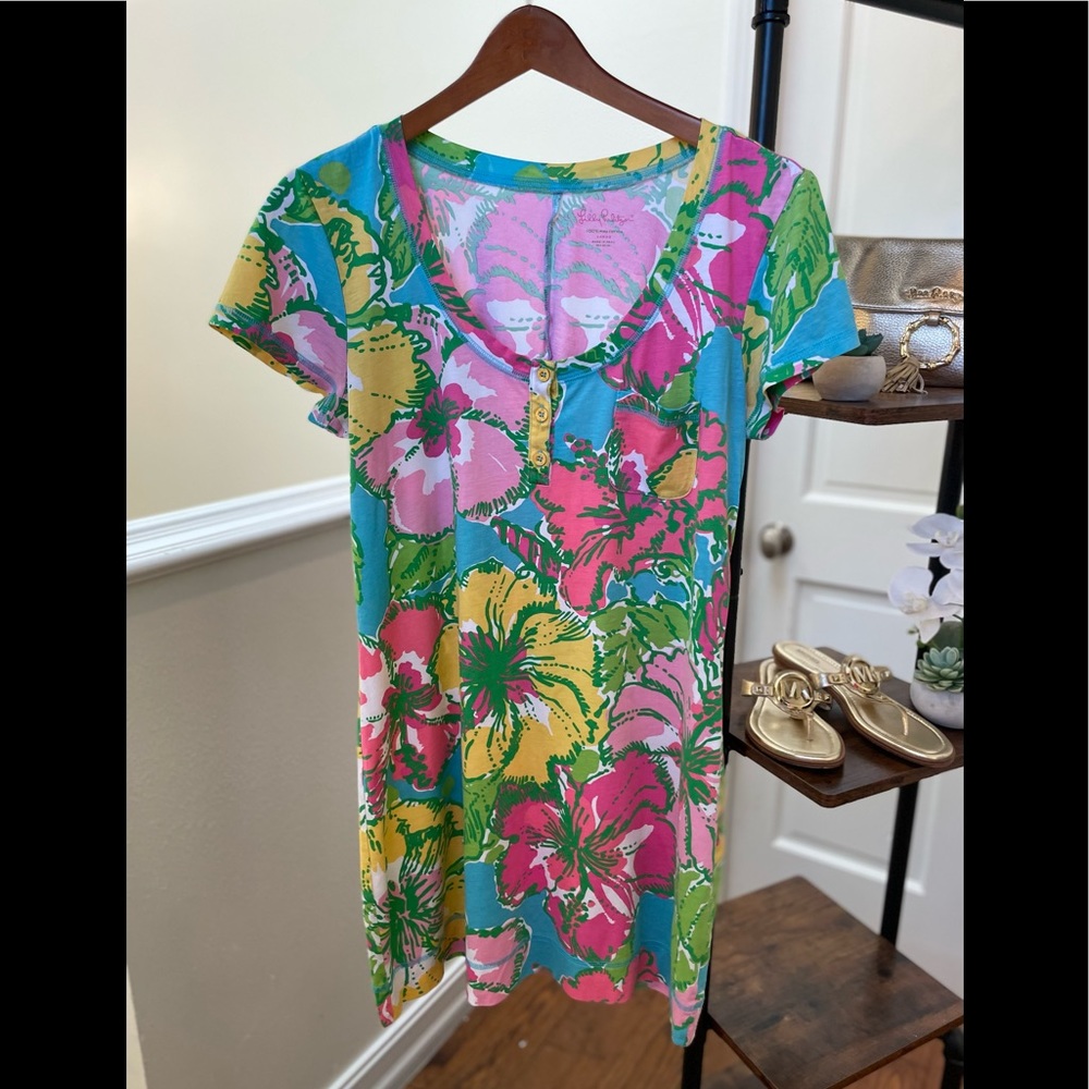 🧡🌴 LILLY PULITZER BRITTON DRESS IN BIG FLIRT L